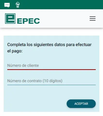 Epec Factura: Consulta Y Pago Online Simplificado. Imagen extraída del sitio web de Epec.