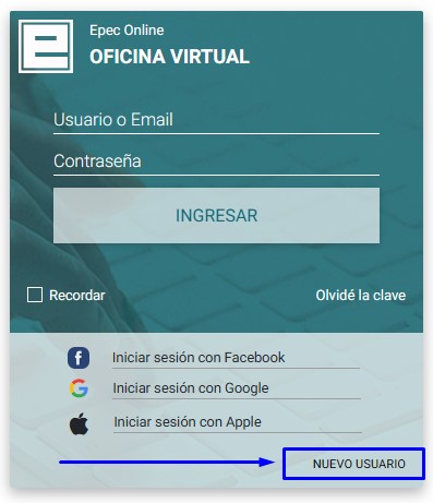 Epec Factura: Consulta Y Pago Online Simplificado. Imagen extraída del sitio web de Epec.